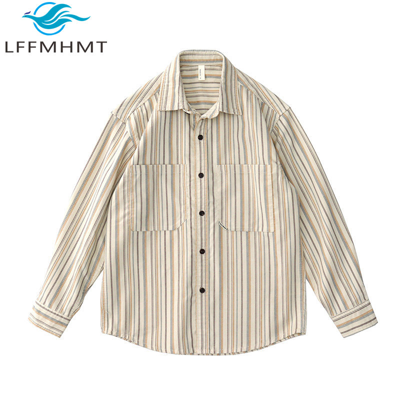 Corduroy Button Up Shirt Men - Heren, Japanse vintage, artistiek, casual, loszittend