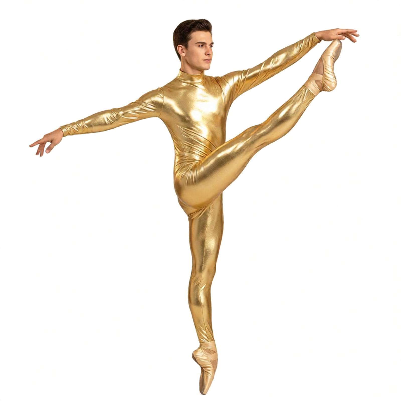 Suits - Volwassen glanzende metallic jumpsuit, glanzende cosplay