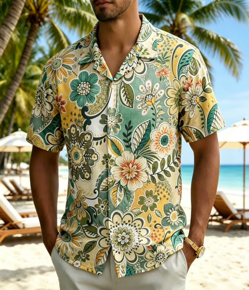 Herenshirt met vintage boho tr - Vintage Hawaiian Floral Shirt recensie en prijs
