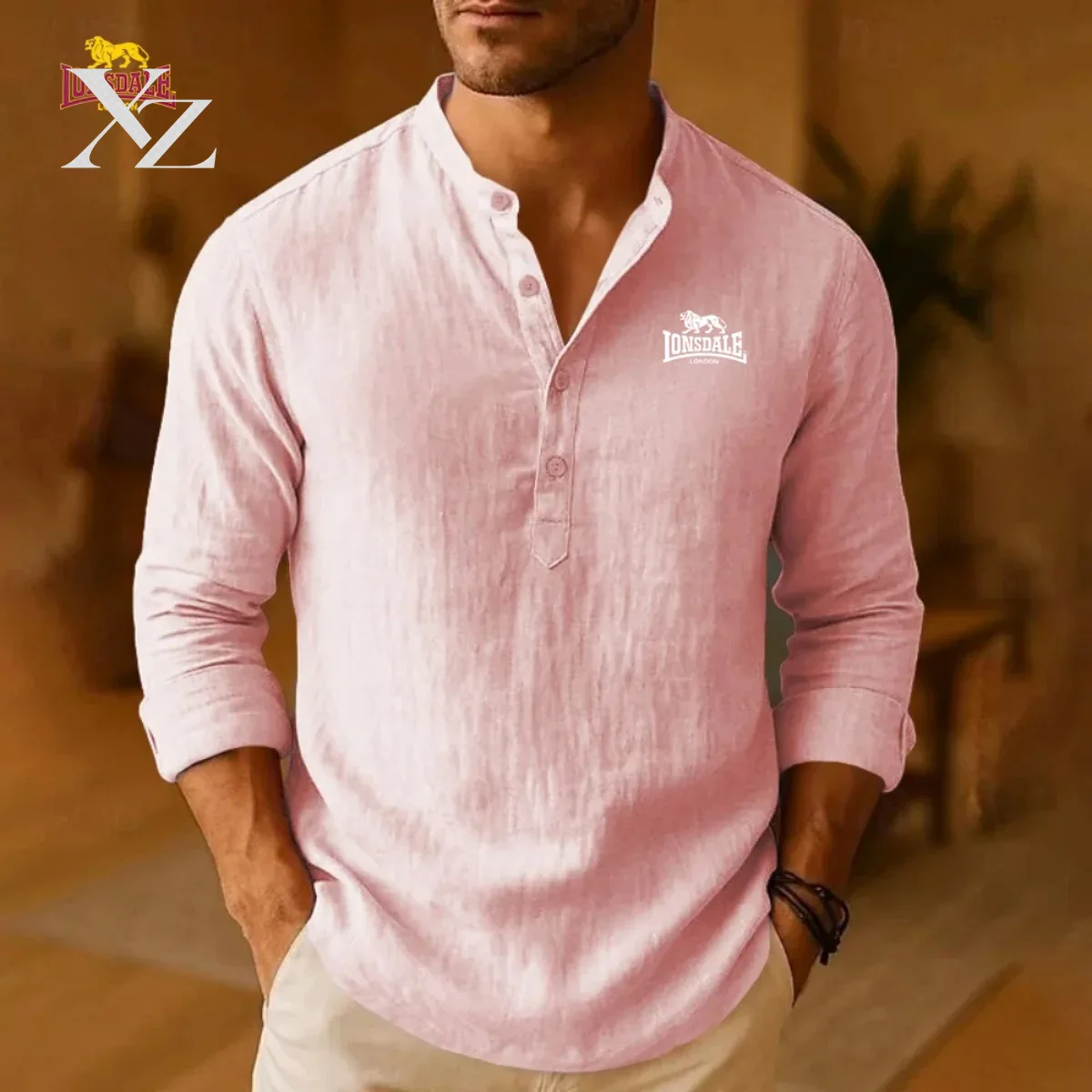LONSDALE: nieuwe, casual overh - Mens Linen Shirt Long Sleeve recensie en prijs